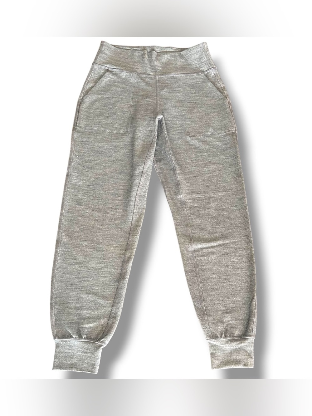 lululemon Women’s Jogger Pants Size 6 Gray Heathered High Rise Cuffed Pockets